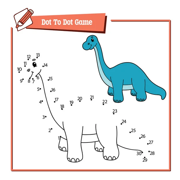 Dot Till Dot Dog Kid Pedagogiska Spel Vektor Illustration Pedagogiska Vektorgrafik