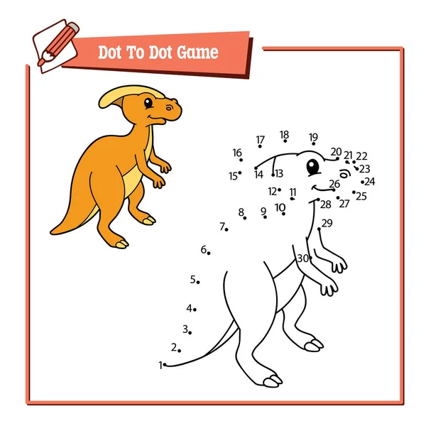 Точка Крапки Собака Дитини Навчальна Гра Векторна Ілюстрація Навчальна Гра Стокова Ілюстрація