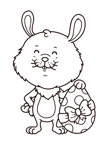 Щасливий Пасхальний хлопчик кролик . — стоковий вектор