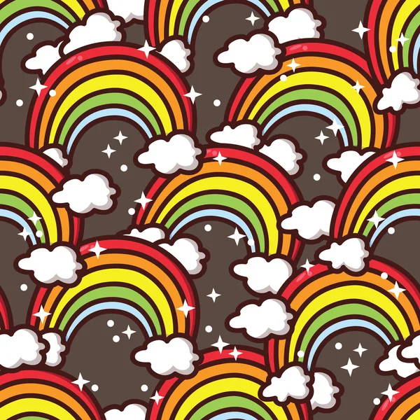 Patrón mágico arco iris . — Vector de stock