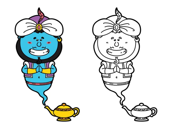 Funny Genie. — Stock Vector