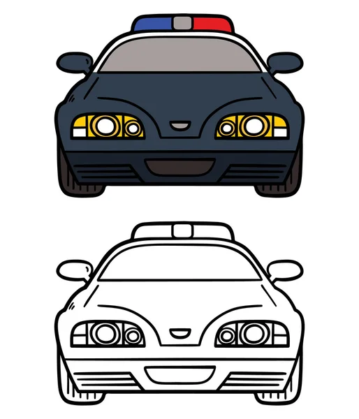 Coche de policía . — Vector de stock