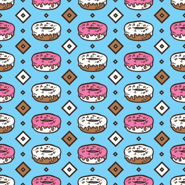 Doodle donuts desen.