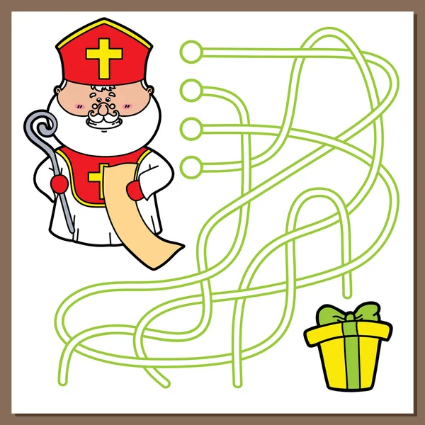 St Nicholas játék. — Stock Vector