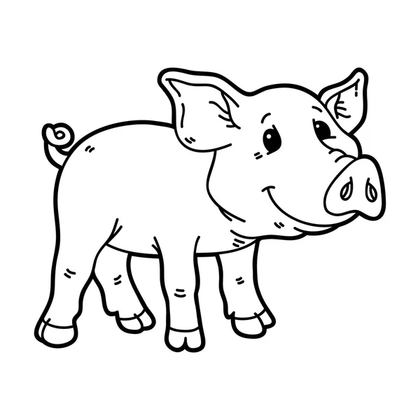 Søt gris. . – stockvektor