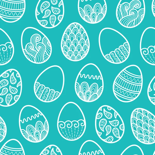 Doodle Easter pattern. — Stock Vector