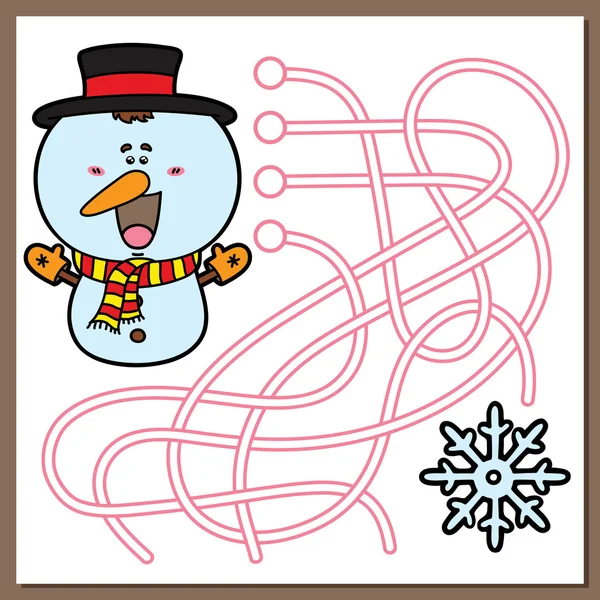 Snowman game — Stock Vector