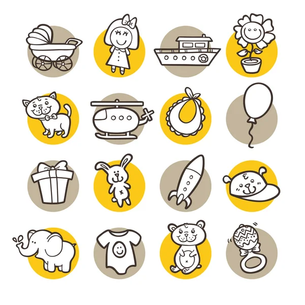 Funny icons. — Stock Vector