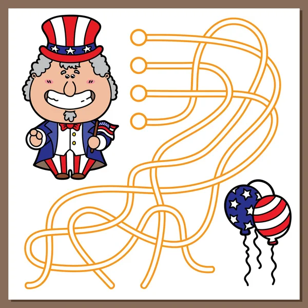 Uncle Sam game. — Stock Vector