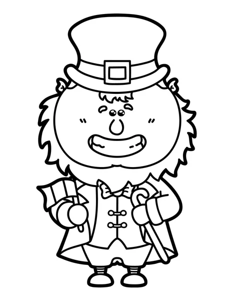 Funny Leprechaun. — Stock Vector