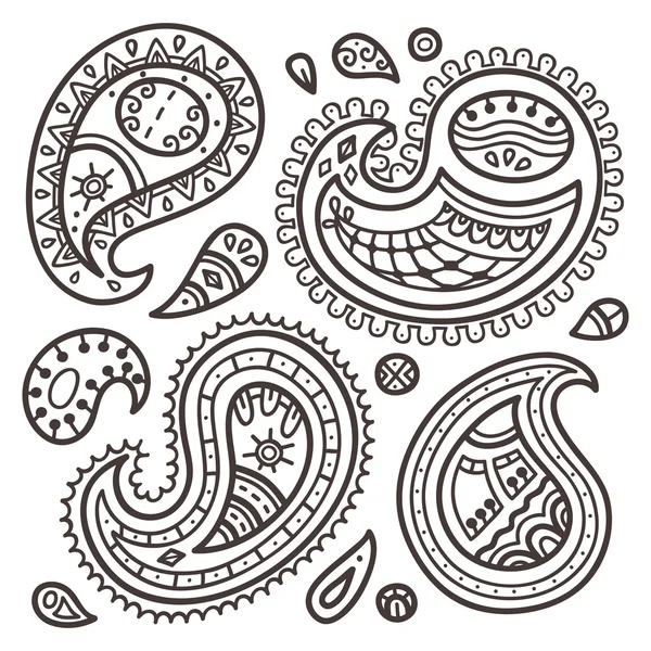 Paisley collection. — Stock Vector