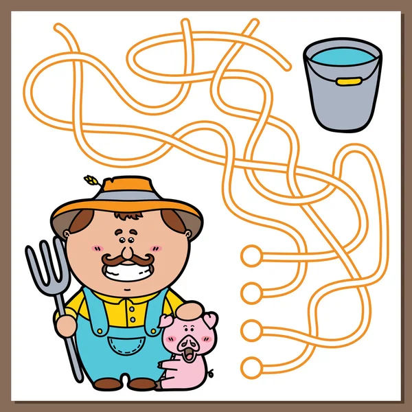 Agricultor juego . — Vector de stock