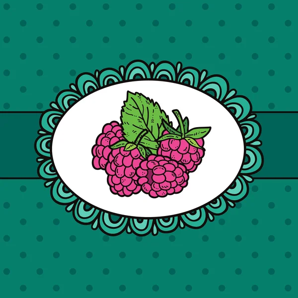 Каракули и ягоды . — стоковый вектор