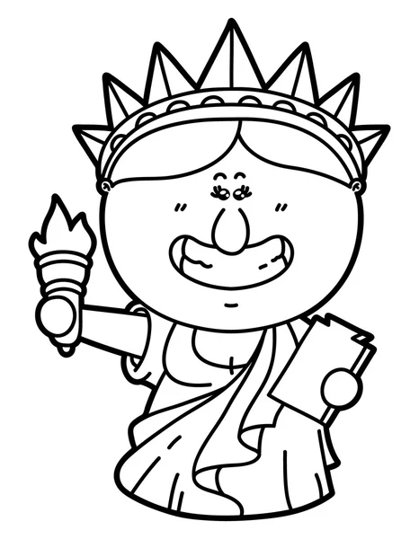 Grappige Statue of Liberty. — Stockvector