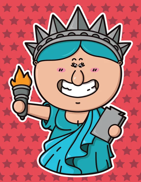 Grappige Statue of Liberty. — Stockvector