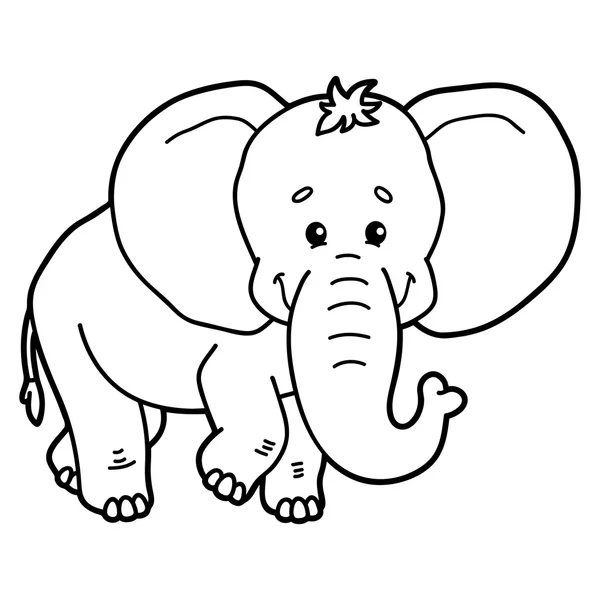 Schattig olifant. — Stockvector