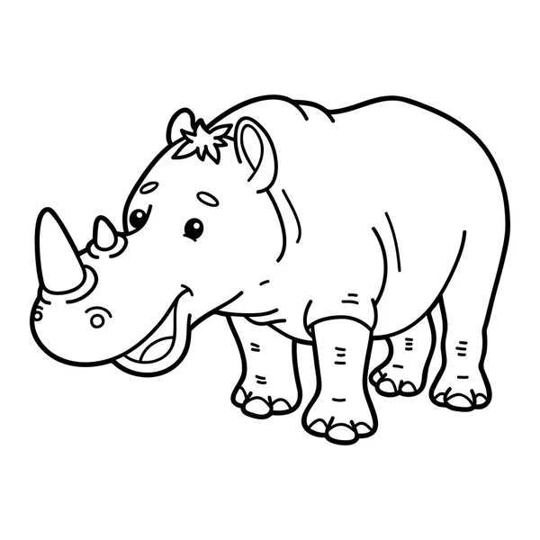 Mignon rhinocéros . — Image vectorielle