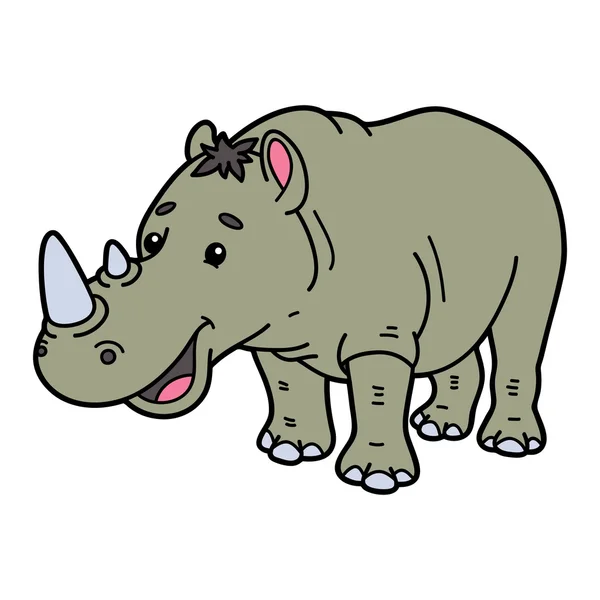 Mignon rhinocéros . — Image vectorielle