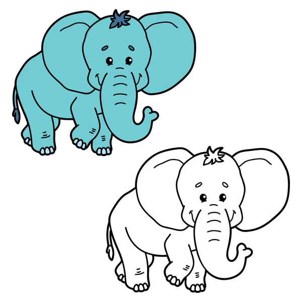 Éléphant drôle . — Image vectorielle