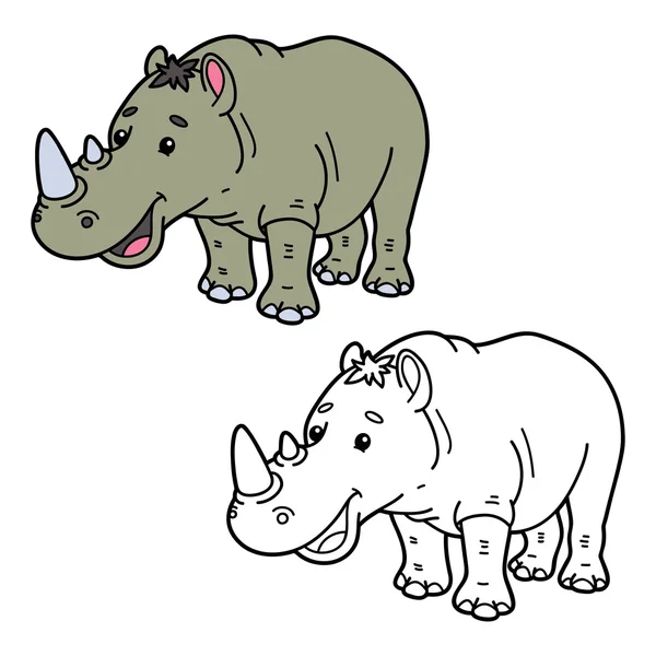 Drôle de rhinocéros . — Image vectorielle