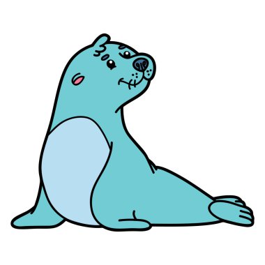 Sevimli çizgi mühür.