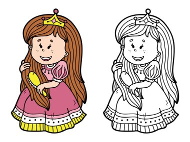 şirin Prenses boyama sayfası.