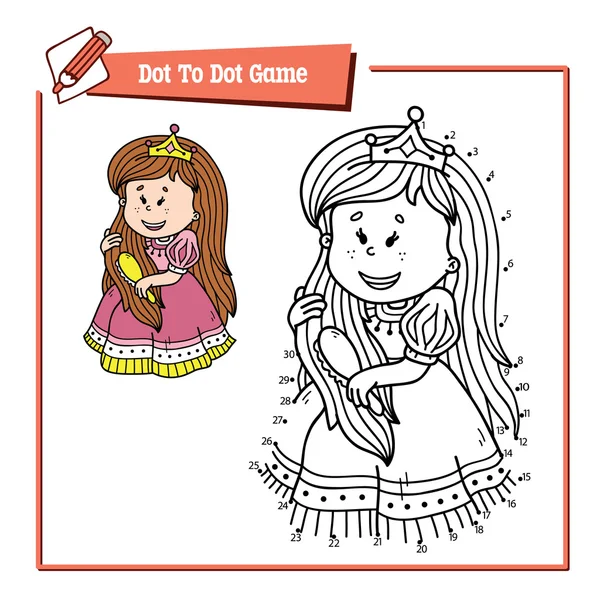 Find differences princess game. — Stock Vector