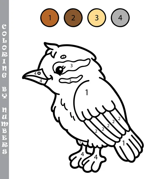 Engraçado colorir por números jogo . —  Vetores de Stock