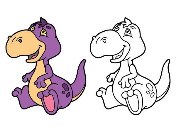 Grappige cartoon Dino . — Stockvector