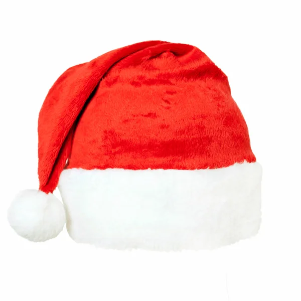 Santa Claus red hat isolated on white Royalty Free Stock Photos