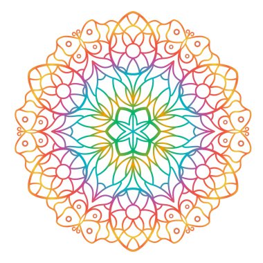 Yumurta izi süslemeli renkli mandala