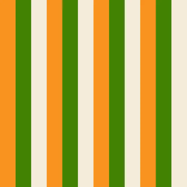 Seamless Pattern Vertical Stripes Colors Irish Flag Orange White Green — Stock Vector