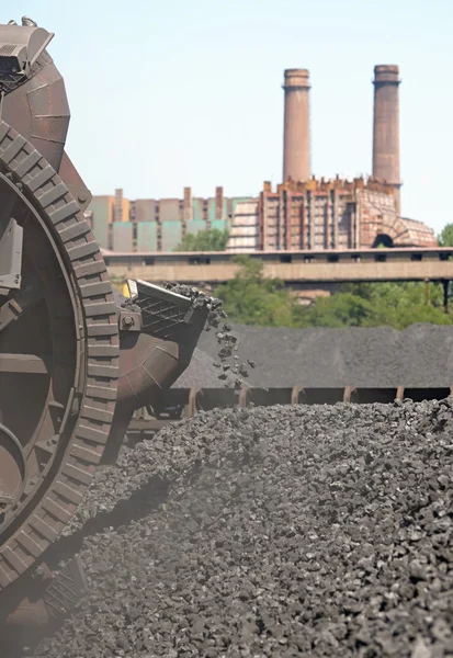 Stacker  coal exploration — Stock Photo, Image