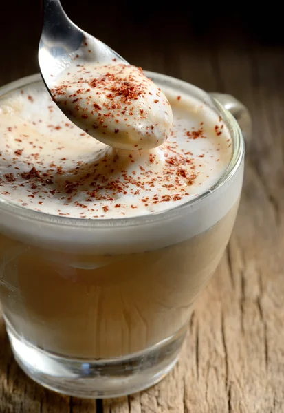 Capuccino with chocolate sprinkles — Stock Photo, Image