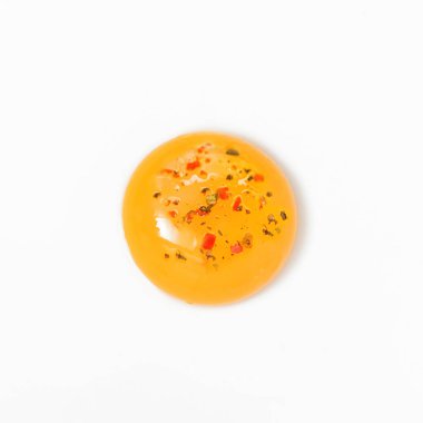 Soyut sarı yumurta sarısı ve kare çerçeve