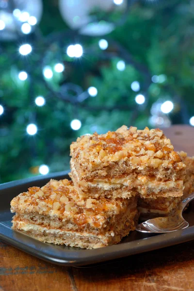 Walnoot karamel taart — Stockfoto