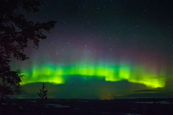 Luces boreales en Finlandia, Laponia —  Fotos de Stock