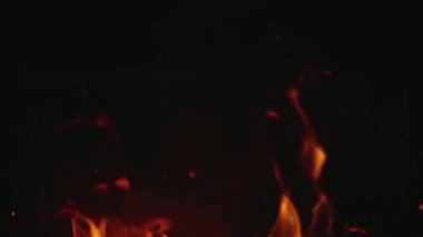 Soyut yanan ateş videosu