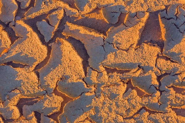Sıcak, kuru, çatlamış topraklar, aşırı sıcak iklim değişikliği kavramı — Stok fotoğraf