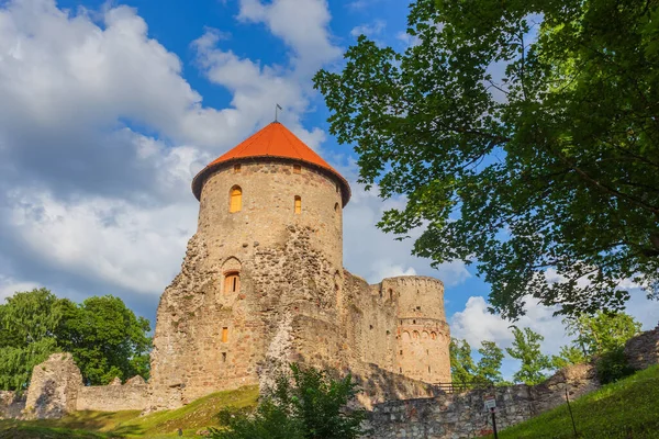 Eski şehir, şehir, kale ve park Cesis, Letonya