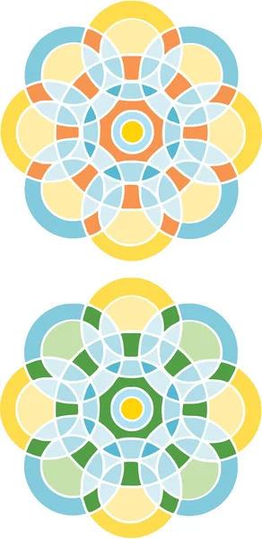 Çok renkli desen yuvarlak