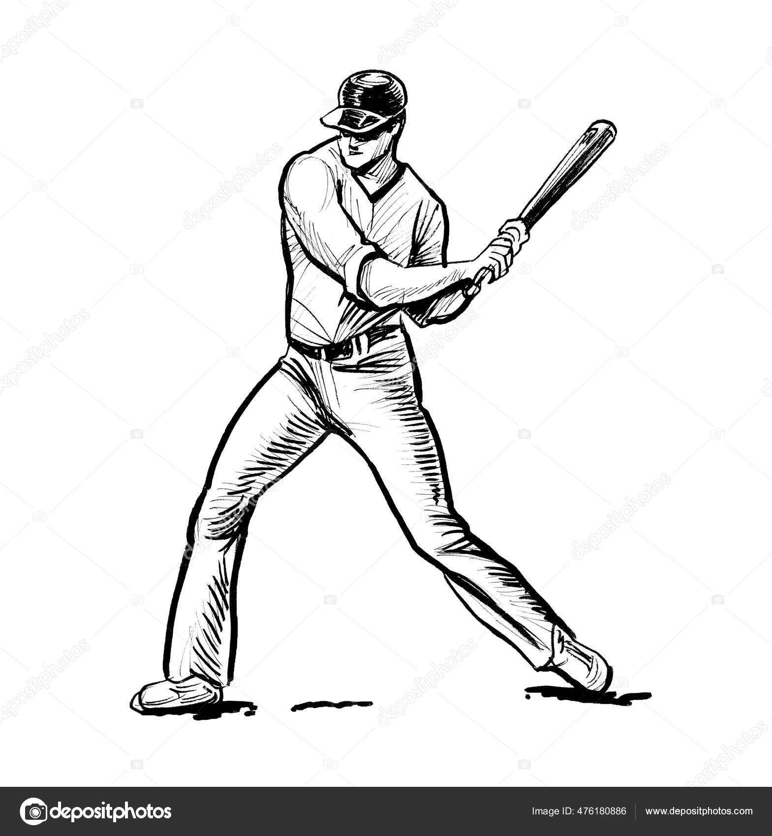 How to Draw a Baseball Player