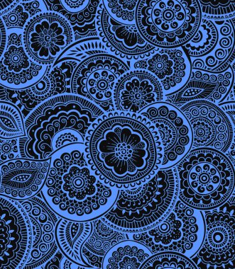 Dekoratif doğa süs seamless modeli. Zen-tagle stili