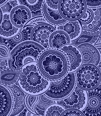 Dekoratif doğa süs seamless modeli. Zen-tagle stili