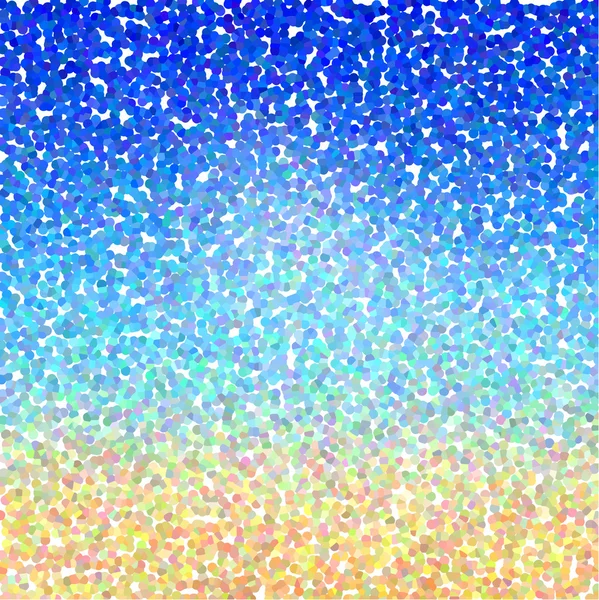 Fondo abstracto de mosaico. Mar y sol — Vector de stock