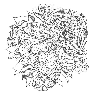 Zen-dolaştırmak çiçek desenli. Hint tarzı.