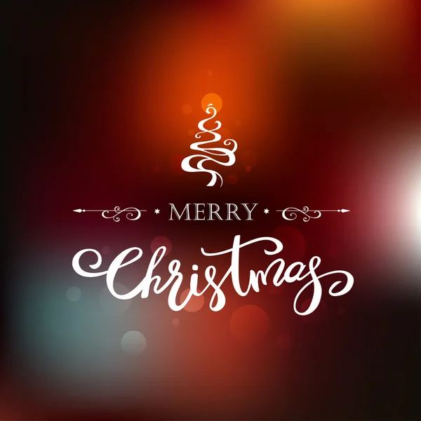 Feliz tarjeta de felicitación de Navidad. Diseño de letras navideñas — Vector de stock