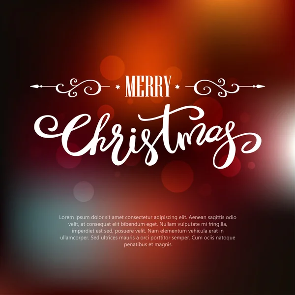 Plantilla Feliz Navidad tarjeta de felicitación. Diseño de letras navideñas — Vector de stock