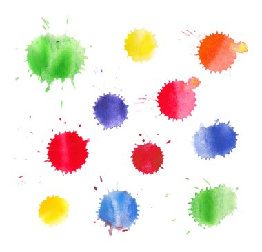 renkli suluboya sıçraması