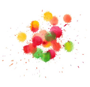 renkli suluboya sıçraması